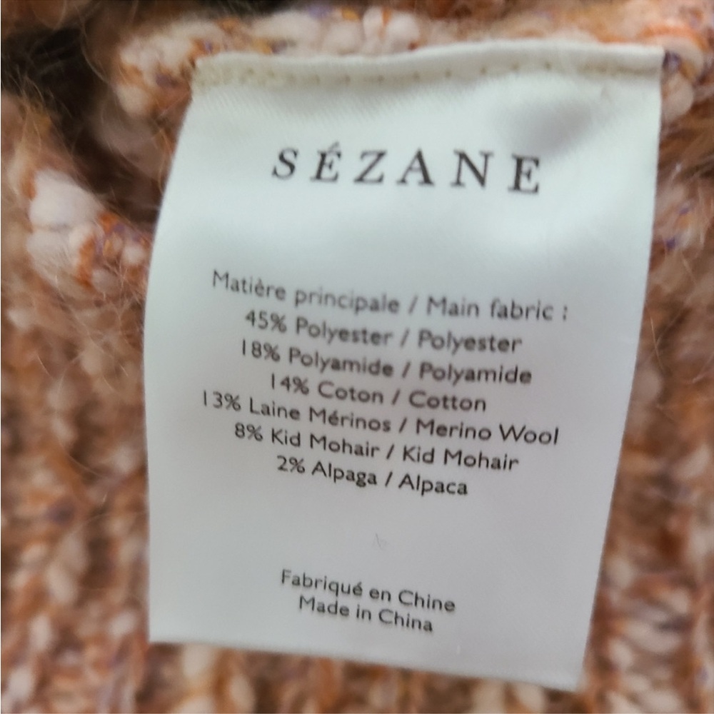 SEZANE Lyra Chunky Knit Jumper / Sweater in Earth / Terre sz S - Picture 11 of 13